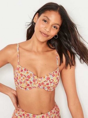 Old Navy Pique Underwire Bikini Swim Top Pink | TXP250346