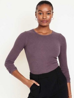 Old Navy Plush Long-Sleeve Crew-Neck T-Shirt Wild Currant | RGE063159