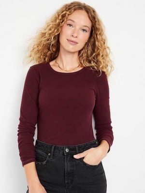 Old Navy Plush Long-Sleeve Crew-Neck T-Shirt Raisin Arizona | MXB643259