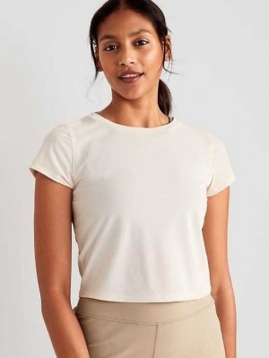 Old Navy PowerSoft Cropped T-Shirt Beige | INB486073