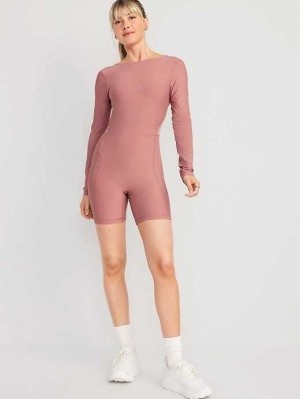 Old Navy PowerSoft Long-Sleeve Bodysuit Woodrose | LBZ029758