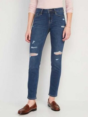 Old Navy Power Slim Straight Ripped Jeans Sycamore | LHD271450