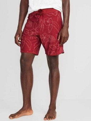 Old Navy Printed Built-In Flex Board Shorts Red | ZNV210396