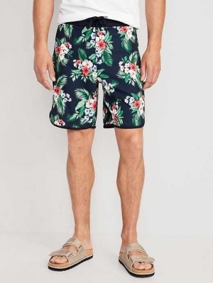 Old Navy Printed Built-In Flex Board Shorts Floral Midnight | QHB365194