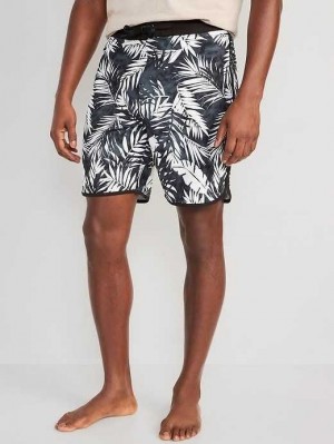 Old Navy Printed Built-In Flex Board Shorts Black / White | JNZ610849