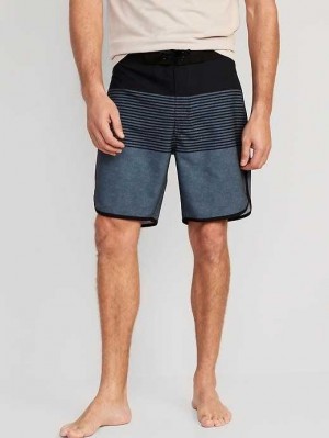 Old Navy Printed Built-In Flex Board Shorts Grey Stripes | HMB564230