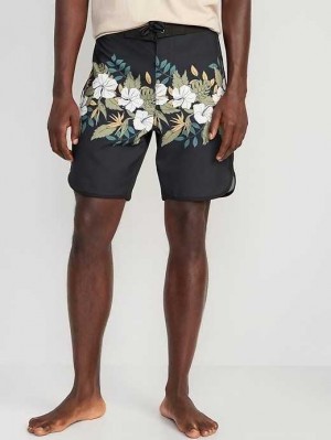 Old Navy Printed Built-In Flex Board Shorts Black | DSG389127