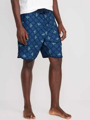 Old Navy Printed Built-In Flex Board Shorts Blue | CNI639481