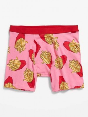 Old Navy Printed Built-In Flex Boxer-Brief Underwear Food | ZWP728194