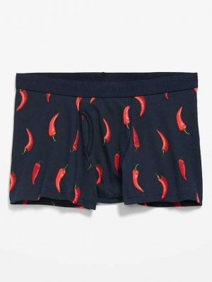 Old Navy Printed Built-In Flex Underwear Trunks Red | PEN704523