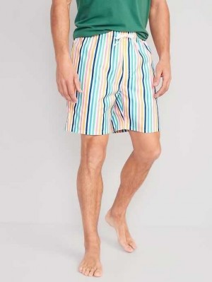 Old Navy Printed Swim Trunks Multicolor Stripes | HDA364902