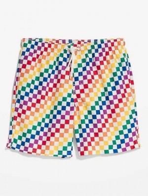 Old Navy Printed Swim Trunks Multicolor | DXB136948