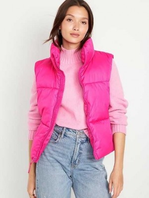 Old Navy Quilted Puffer Vest Pink | ITP834907