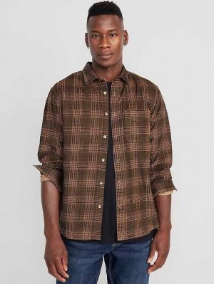 Old Navy Regular-Fit Everyday Corduroy Shirt Brown | VGO708365