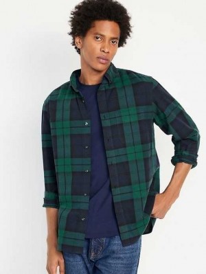 Old Navy Regular-Fit Everyday Oxford Shirt Green / Blue | BNW631074