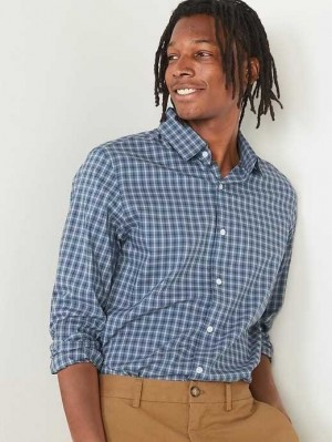 Old Navy Regular-Fit Pro Signature Performance Dress Shirt Blue | FCH426809