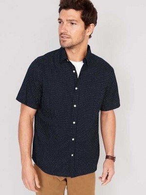 Old Navy Regular Fit Everyday Poplin Shirt Navy | JNQ216379