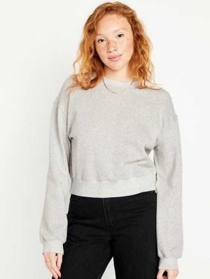 Old Navy Relaxed Crew Neck Sweatshirt Light Grey | ADK614980