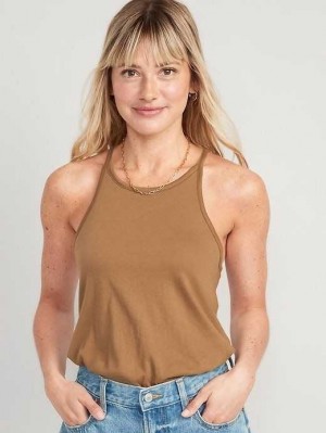 Old Navy Relaxed Halter Tank Top Falconry | TVN410793