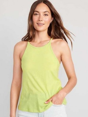 Old Navy Relaxed Halter Tank Top Pousse Verte | HRJ740298