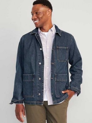 Old Navy Relaxed Jean Chore Jacket Dark Wash | TMW628407