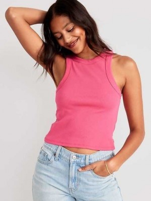 Old Navy Rib-Knit Cropped Tank Top Flower | TWB319286