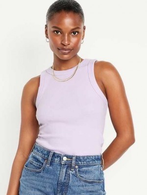 Old Navy Rib-Knit Cropped Tank Top Lavender | SWO965180