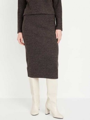 Old Navy Rib-Knit Midi Skirt Cleveland Browns | XAQ152986