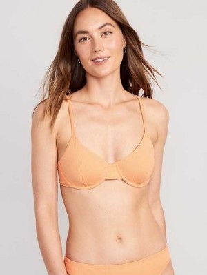 Old Navy Rib-Knit Underwire Bikini Swim Top Sunfish | EIU601539