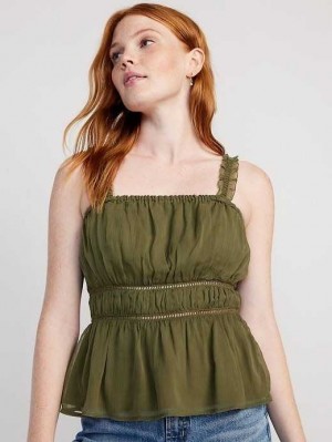 Old Navy Ruffle-Strap Cami Top Conifer | WLB796312