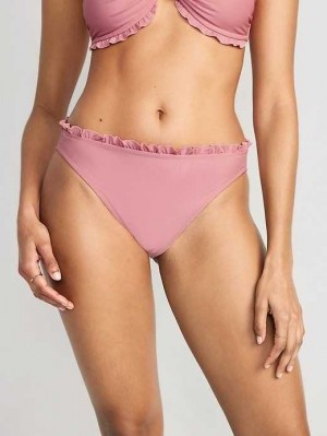 Old Navy Ruffle-Trim Bikini Swim Bottoms Coral | CWZ801462