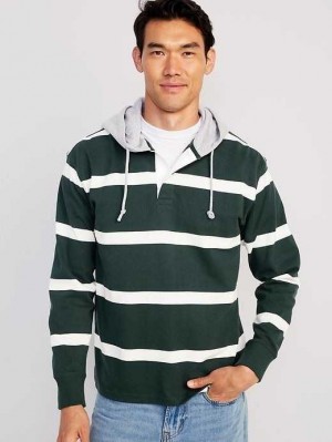 Old Navy Rugby Pullover Hoodie Deep Green | QSW187496