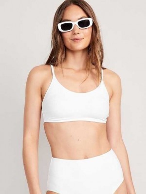 Old Navy Scoop-Neck Bikini Swim Top White | YEI413972