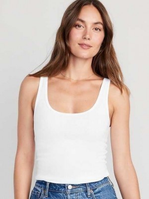 Old Navy Scoop-Neck Rib-Knit First Layer Tank Top White | OFG943801