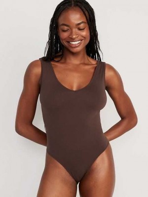 Old Navy Seamless V-Neck Tank Bodysuit French Roast | XRO364280