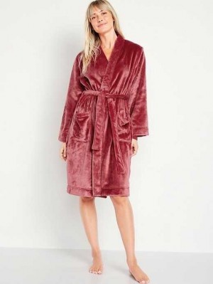 Old Navy Sherpa Tie-Belt Robe Redstone | DKH540387