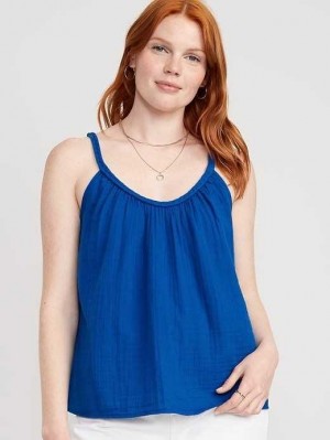 Old Navy Sleeveless Braided-Strap Top Tanzanite | XVY843521