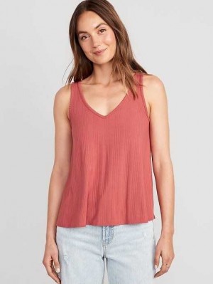 Old Navy Sleeveless Luxe Swing T-Shirt Dark Red | BWQ603985