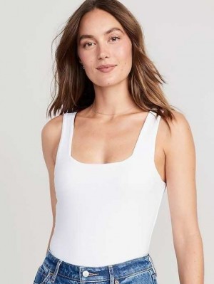 Old Navy Sleeveless Square-Neck Bodysuit White | IST864137