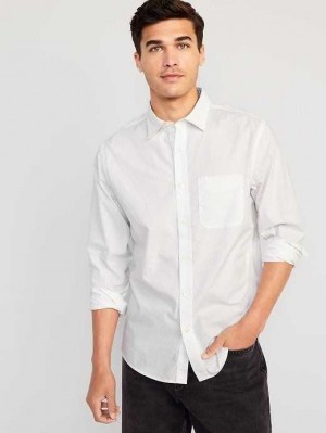 Old Navy Slim-Fit Built-In Flex Everyday Shirt Black / White | BDZ074328