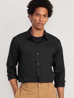 Old Navy Slim-Fit Pro Signature Tech Dress Shirt Black | XUQ275091