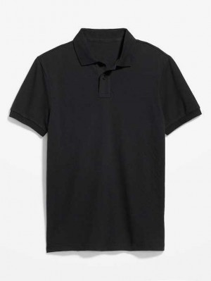 Old Navy Slim-Fit Uniform Pique Polo Black | DJC896437