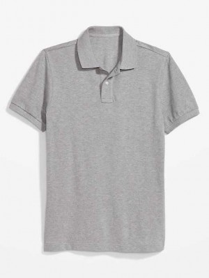 Old Navy Slim-Fit Uniform Pique Polo Light Grey | FOI498635