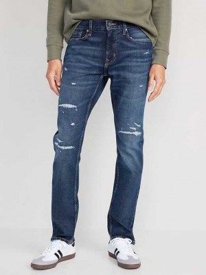 Old Navy Slim Built-In-Flex Ripped Jeans Dark Wash | YCG150643