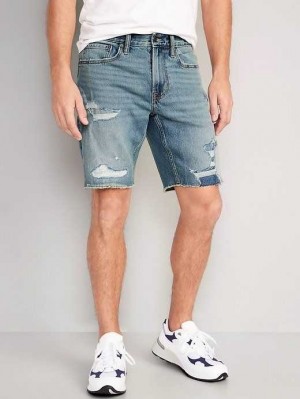 Old Navy Slim Built-In Flex Cut-Off Jean Shorts Blue Wash | WRM471306