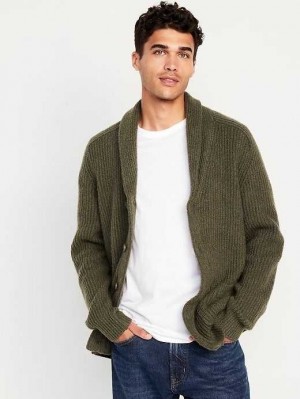 Old Navy SoSoft Shawl-Collar Cardigan Sweater Utility Moss | DLE756398