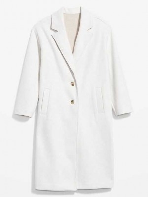 Old Navy Soft-Brushed Long Overcoat Beige | QMP054783