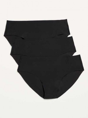 Old Navy Soft-Knit No-Show Hipster Underwear Black | YLI395807