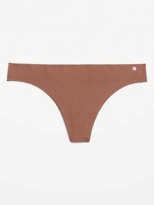 Old Navy Soft-Knit No-Show Thong Underwear Maplewood | OYM014625