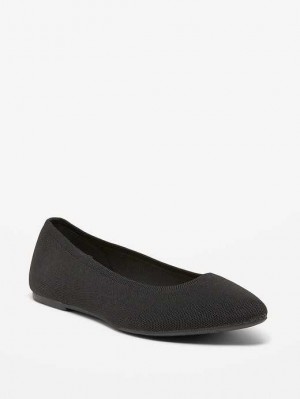 Old Navy Soft-Knit Pointed-Toe Ballet Flats Blackjack | ZLB102936